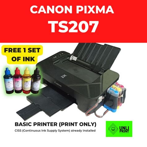 Brand New Canon Pixma TS207 MG2570s MG3070s Printer, Scanner, Copier, WIFI (Continuous Ink) CISS ...