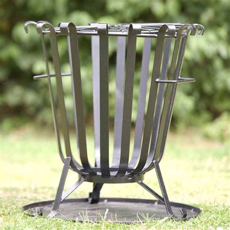 garden fire black steel brazier made in britain by the orchard | notonthehighstreet.com