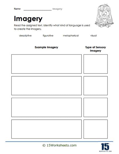 Imagery Worksheets - 15 Worksheets.com