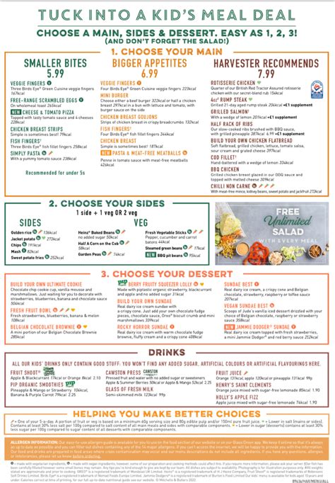 Harvester Clifton Moor York's full menu online