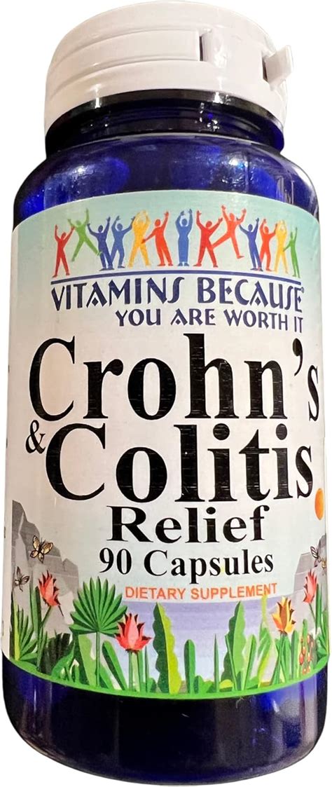 Amazon.com: Crohn's & Colitis Relief 900mg Pure Milled Herb Capsules - Soothing Relief From ...