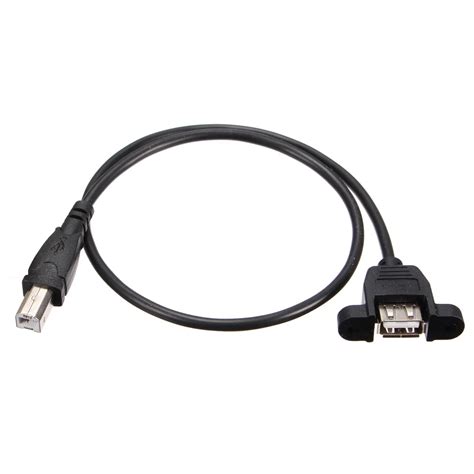 50cm USB B male to USB Type A Female Cable Portable Connector Adapter ...