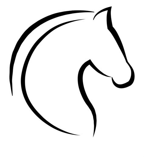 Horse Head Silhouette - Clip Art Library