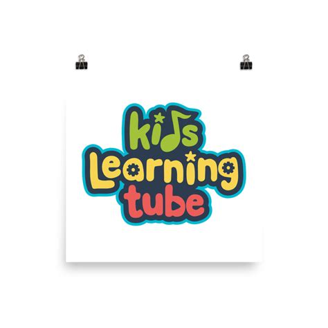 Kids Learning Tube Logo Poster (White)