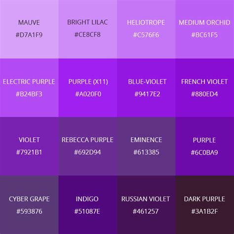 Lavender Color Chart | arnoticias.tv