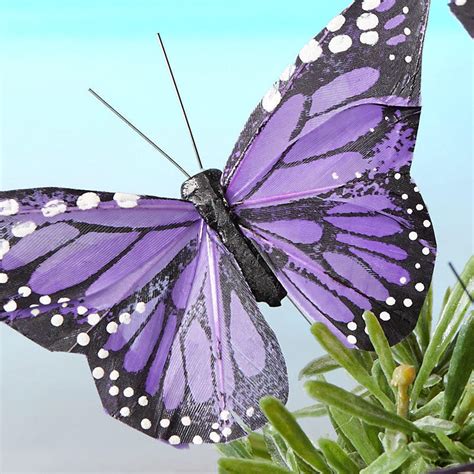 Artificial Lavender Monarch Feathered Butterflies - Birds & Butterflies - Basic Craft Supplies ...