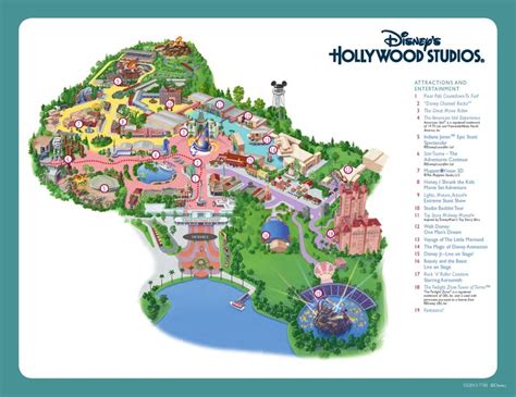 Disney Hollywood Studios Printable Map