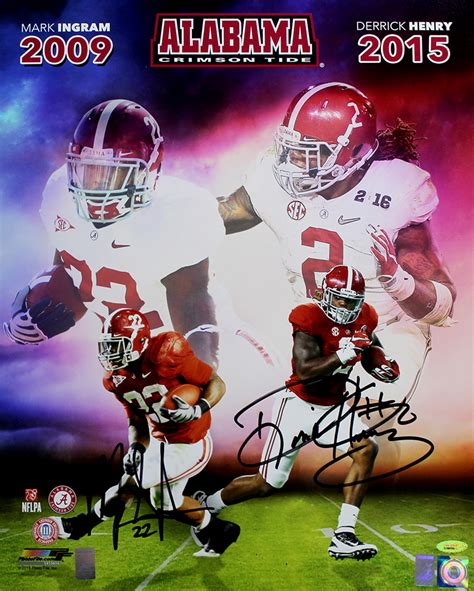 Derrick Henry & Mark Ingram Autographed Alabama Heisman Winners 16x20 Photo