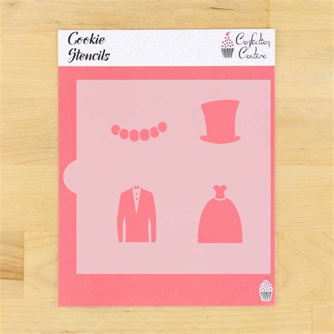 Bride and Groom Stencil for Cookies – Confection Couture Stencils