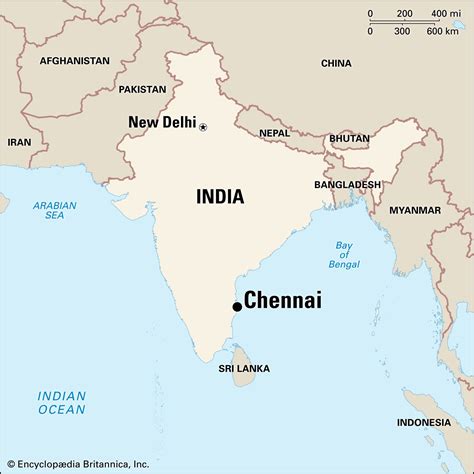 Madras Location India Map - Franny Antonietta