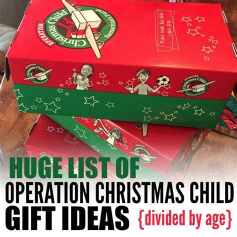 Samaritan's Purse Operation Christmas Child Gift Ideas | Operation christmas child, Operation ...