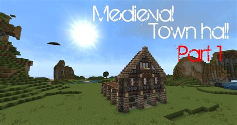 Minecraft Medieval town hall tutorial - Part 1 | Minecraft medieval ...