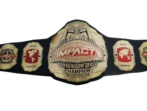 IMPACT WORLD WRESTLING CHAMPIONSHIP NEW RED VERSION BELT BLACK LEATHER ...