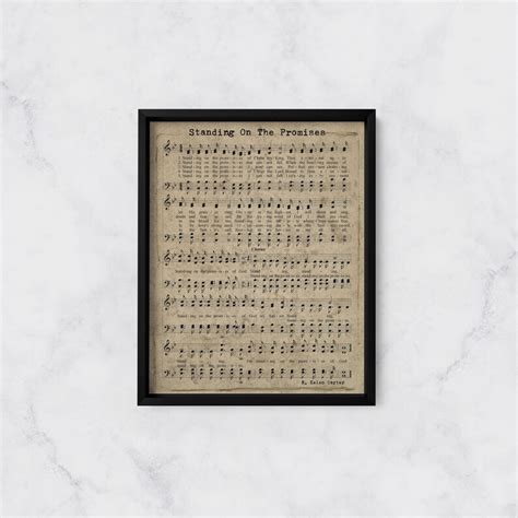 Vintage Hymn Printable / Standing on the Promises Sheet Music - Etsy