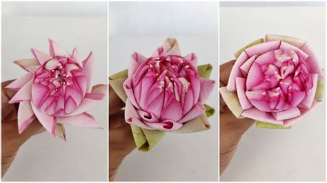 3 easy ways to fold lotus flower petals - YouTube