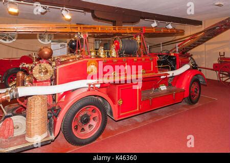 A vintage fire engine at a museum in Swansea, South Wales Stock Photo ...