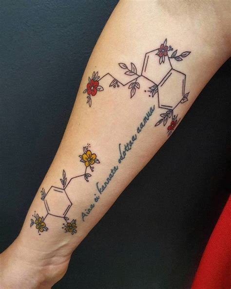 Geometric Tattoo Dopamine And Serotonin Tattoo