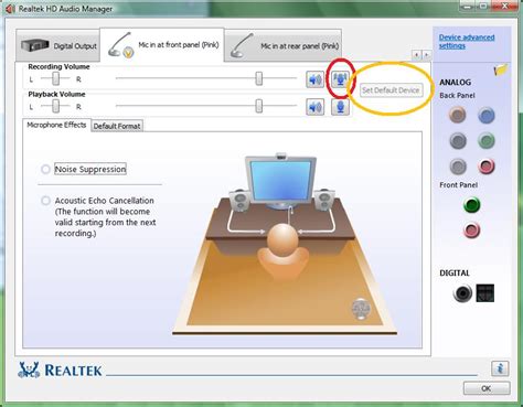 How to enable the front microphone and headphone jack inputs using the Windows Vista® Realtek ...