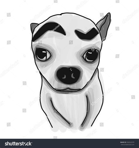 Drawing Funny Dog Stock Vector (Royalty Free) 550522579 | Shutterstock