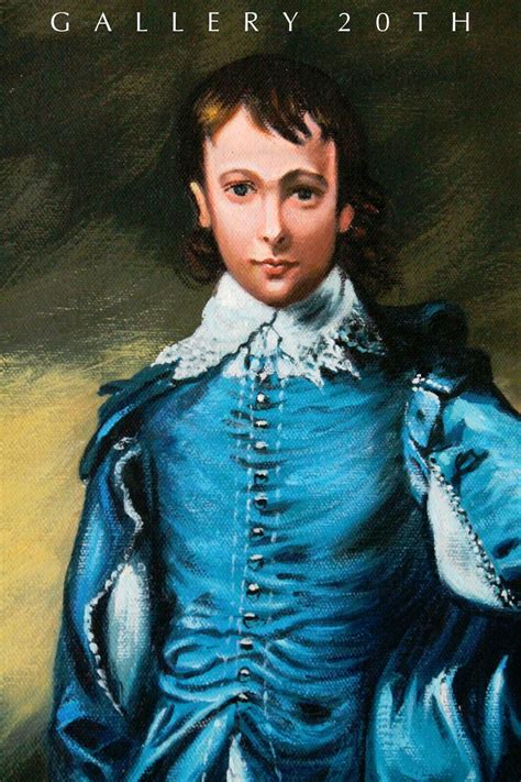 BLUE BOY! ORIGINAL ART OIL PAINTING! SUPERB THOMAS GAINSBOROUGH REPRODUCTION! - Paintings