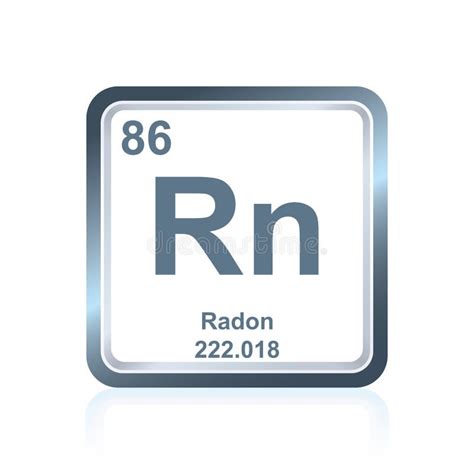 Chemical Element Radon from the Periodic Table Stock Vector ...