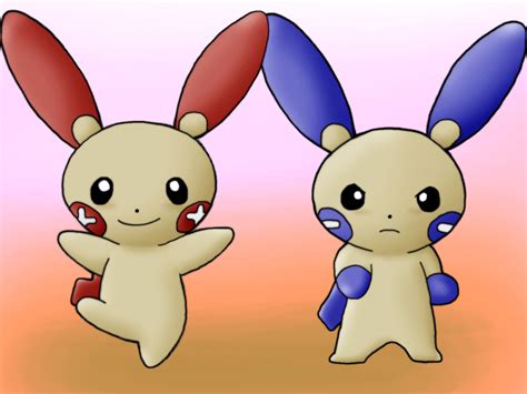 Plusle and Minun by Kenny21 on DeviantArt