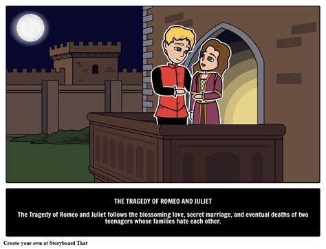 Shakespearean Tragedy of Romeo and Juliet summary & characters with storyboards and comics ...