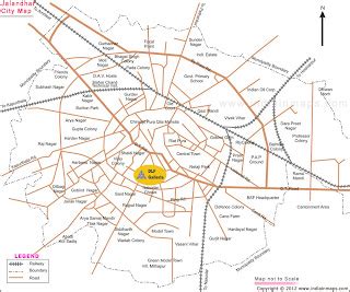 India In Maps: Jalandhar City Map