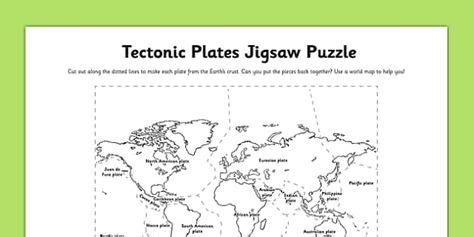 Tectonic Plates Jigsaw Puzzle Activity - tectonic plates, jigsaw puzzle, activity, jigsaw, pu ...