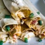 5 Ingredient Cheesy Chicken Baked Taquitos - 30 Minute Meal