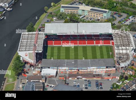 An aerial view of The City Ground, home of Nottingham Forest FC ...