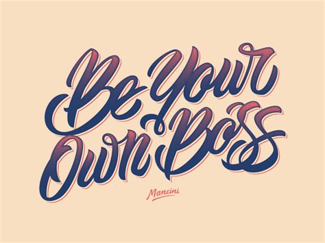 Be Your Own Boss by Gustavo Mancini on Dribbble