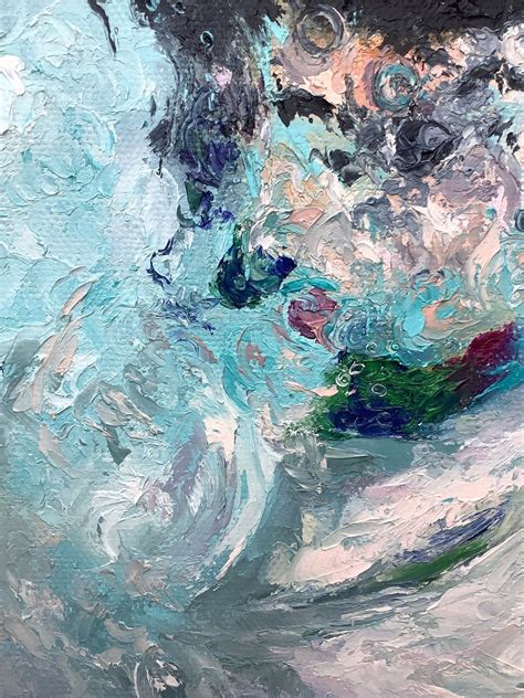 Sinking Original Oil Painting, Underwater Art, Man in the Pool, Modern ...