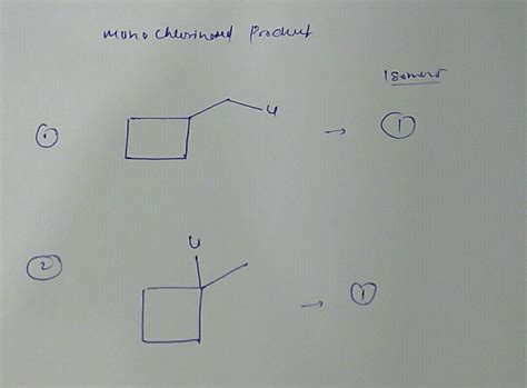 How many distinct mono chlorinated products including stereoisomers can result when following ...