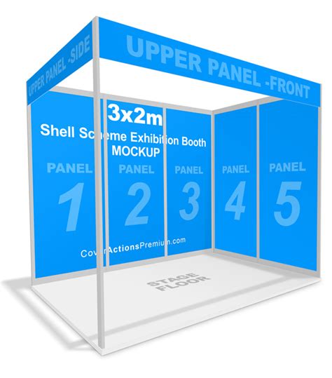 Shell Scheme Exhibition Booth Mockup | Cover Actions Premium | Mockup ...