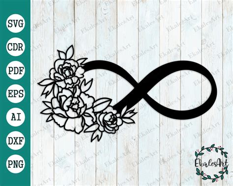 Infinity SVG File, Infinite Symbol Svg, Infinity Clipart, Floral Symbol Svg, Infinity Love Png ...