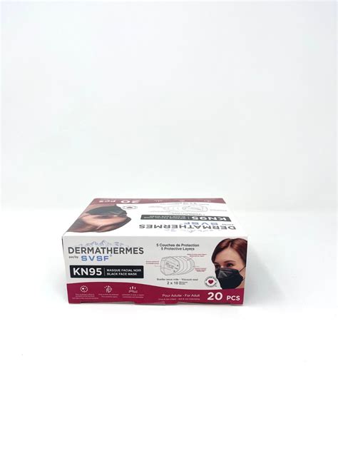 Black KN95 Disposable 4-layer Face Mask, 20-pack