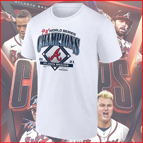 Atlanta Braves 4x World Series Champions T-shirt - Luxwoo.com