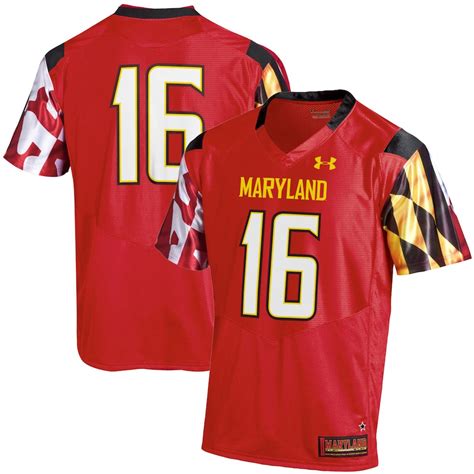 Under Armour Maryland Terrapins Red 2016 Premier Football Jersey