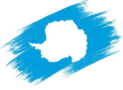 Antarctica flag with brush paint textured on white background 12933232 PNG