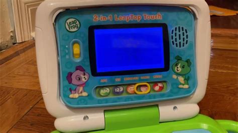 Leapfrog 2 in 1 leaptop touch on low batteries (American scout version) - YouTube