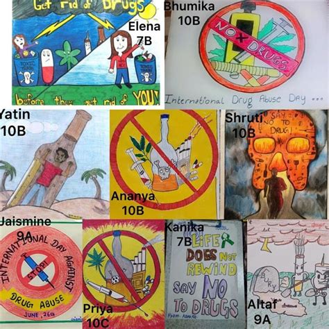 Students make posters, write slogans against drug use