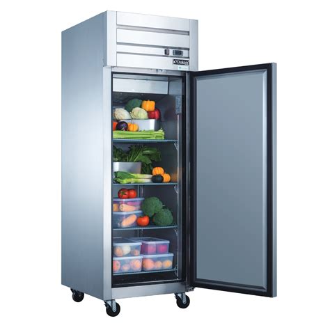 Dukers D28AR Commercial Single Door Top Mount Refrigerator in Stainless ...