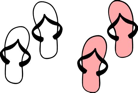 Flip Flop Outline - ClipArt Best