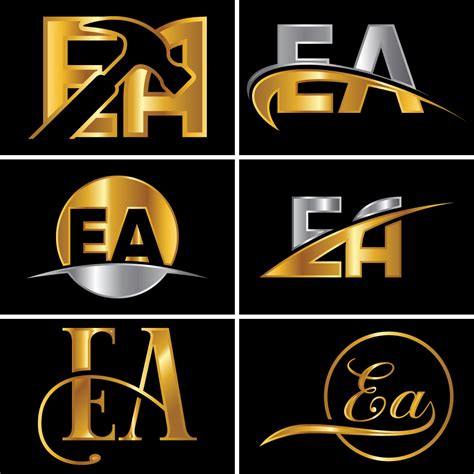 Initial Letter E A Logo Design Vector Template. Graphic Alphabet Symbol ...