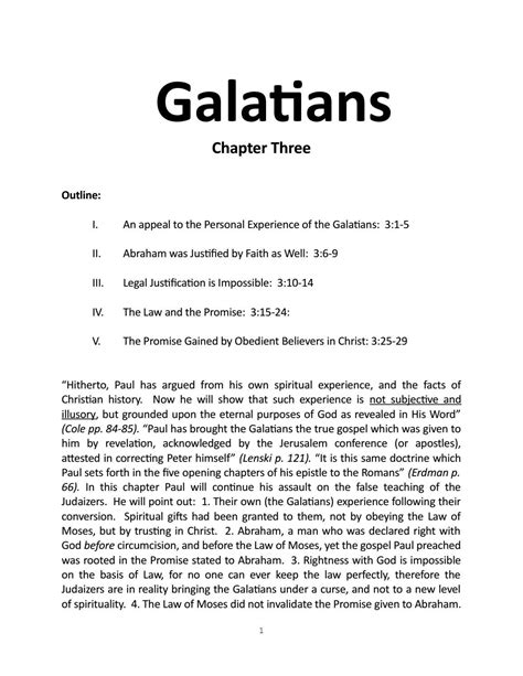 Galatians Chapter 3/Commentary by Mark Dunagan - Issuu