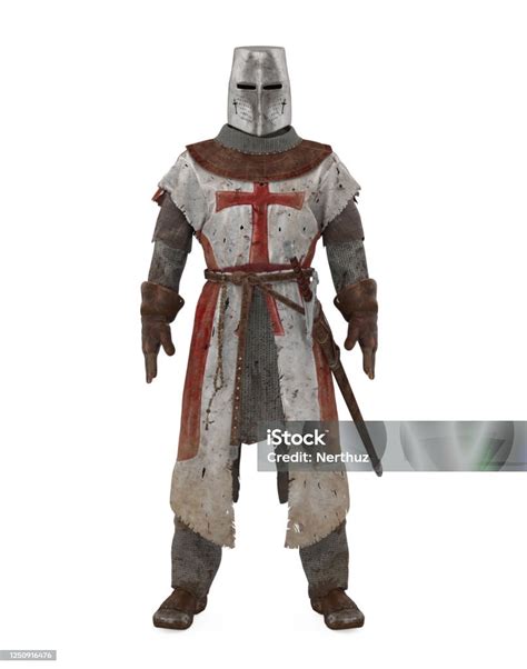 Templar Knight Armor Isolated Stock Photo - Download Image Now - Knight ...