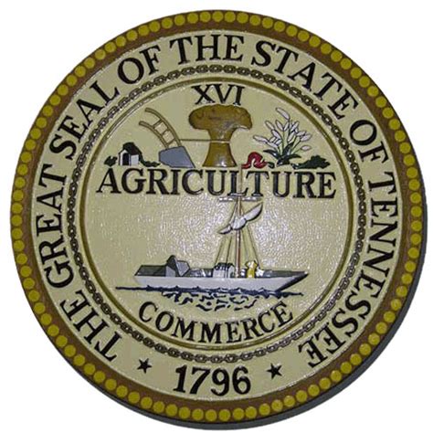 Tennessee State Seal Plaque – American Plaque Company – Military Plaques, emblems, seals,shadow ...