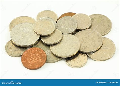 British Pound Sterling Coins 2 Stock Image - Image of british, kingdom: 36646861