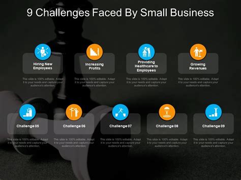 9 Challenges Faced By Small Business | PowerPoint Templates Designs | PPT Slide Examples ...